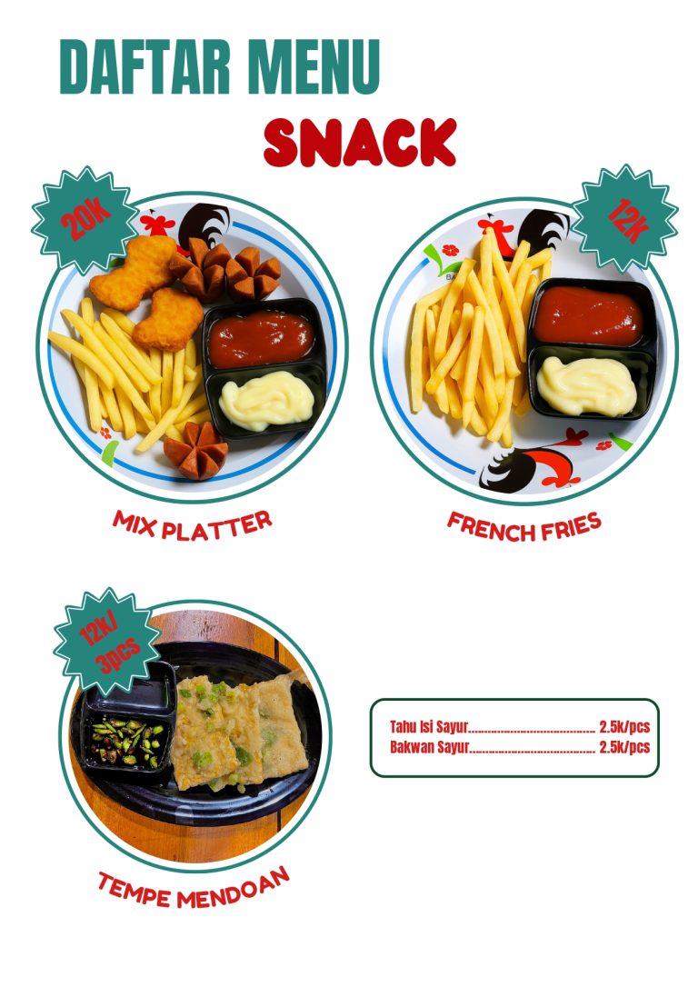 Daftar Menu Snack